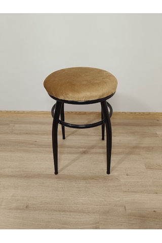 Evko Mobilya Tabure, Bar Taburesi, 2'li Tabure,siyah Ayaklı-kahve