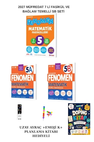 Fenomen 5. Sınıf Matematik Fasikül Set + A+b Bağlam Temelli Sb 3 Lü Set Planlama K+emoji K+uzay A 2027