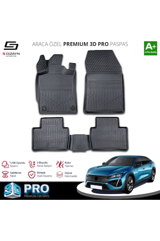 Peugeot 408 3d Pro Havuzlu Paspas 2023 Üzeri A+ Kalite