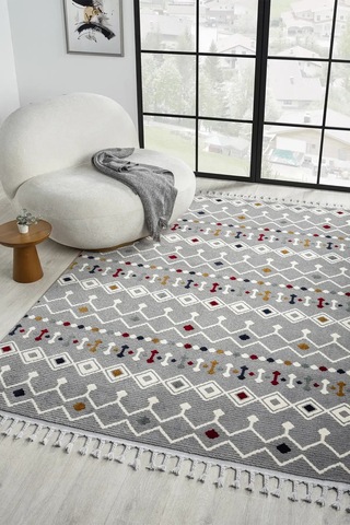 Seyran Halı Puffy 1002 Multi-gri Polyester Yolluk