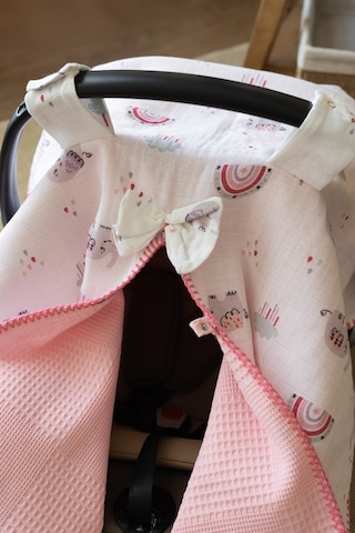 Lizayn Home Pamuklu Çift Taraflı Müslin Puset Örtüsü Açık Pembe