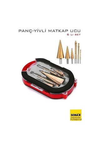 6'lı Titanyum Kaplama Kademeli Panç Matkap Ucu Seti Metal, Ahşap Ve Plastik İçin 6'lı Titanyum Kaplama Kademeli Panç Matkap Ucu Seti Metal, Ahşap Ve Plastik İçin