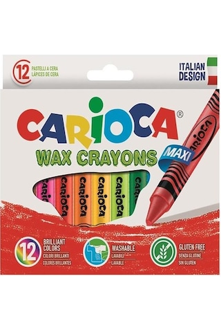 Carioca Wax Crayons 12’Li Yıkanabilir Pastel Boya Seti