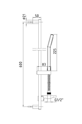 Eca Elegant Hareketli Sürgülü Banyo Duş Seti 102117310 Diğer