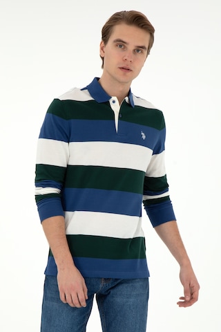 U.S. Polo Assn. Erkek Regular Fit Polo Yaka Koyu Yeşil Sweatshirt 50293428-VR079