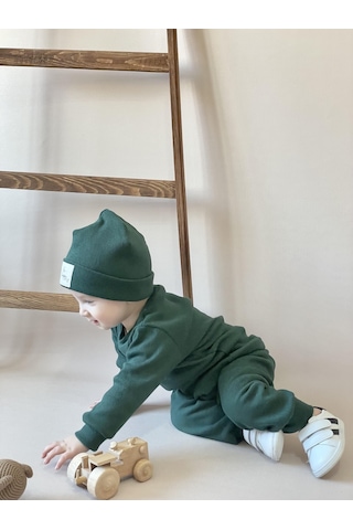 MiaBaby Bereli Üçlü Takım 001 Koyu Yeşil