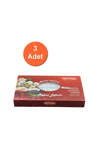 Kardeşler Gül Aromalı Uzun Hediyelik Lokum 3 x 700 G