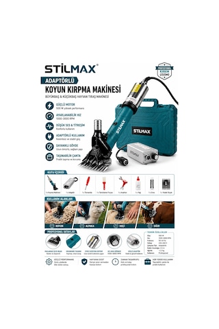 Stilmax Stl5059 Büyükbaş Küçükbaş Hayvan Kırkma Makinesi 500w Adaptörlü Profesyonel Çantalı Set