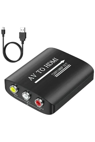 Av To Hdmi Çevirici 3 Rca To Hdmi Dönüştürücü Adaptör