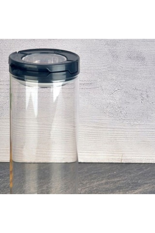 Tohana Vakumlu Cam Kavanoz - Şeffaf / Siyah - 800 Ml Şeffaf / Siyah