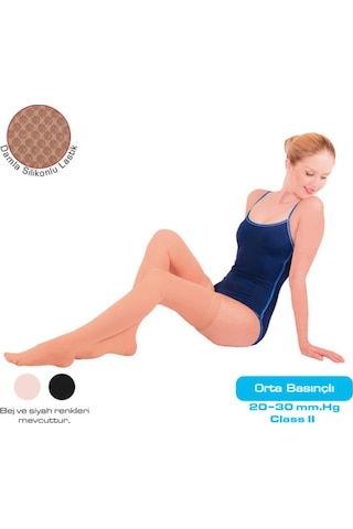 Variteks Diz Üstü Varis Çorabı Kapalı Burun Orta Basınç 904