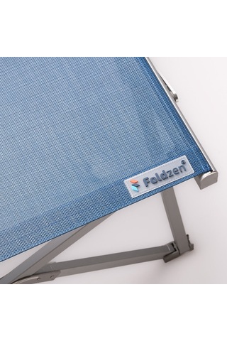 Foldzen Alüminyum Katlanabilir Şezlong Kampet Çantalı Yeni Versiyon Lacivert Lacivert