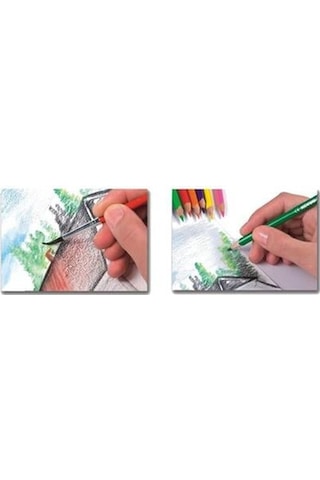Kores Aquarel Boya Kalemi Kalemtraş + Fırça 12'li Çok Renkli