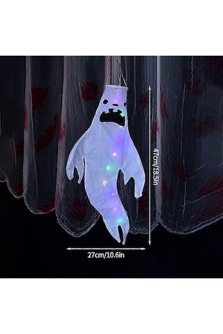 Cadılar Bayramı Partisi Ev Dekorasyonu Dış Mekan Aydınlatma Asılı Yaratıcı Led Cadılar Bayramı Süsleri Işıklı Hayalet Asılı Işık Aksesuarları S10 S Lambalı Çok Renkli