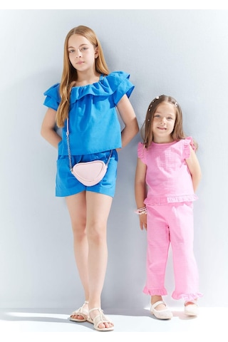 DeFacto Kız Bebek 2'li Takım Kolsuz Tişört Beli Lastikli Alt E8388A525SMPN164 Pembe
