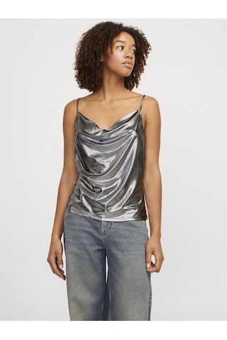 Jack & Jones Kadın Kare Yaka Parlak Bluz - Dina Silver