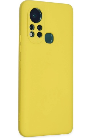 Newface İnfinix Hot 11s Kılıf Nano İçi Kadife Silikon Semeglbl - 52 - Sarı