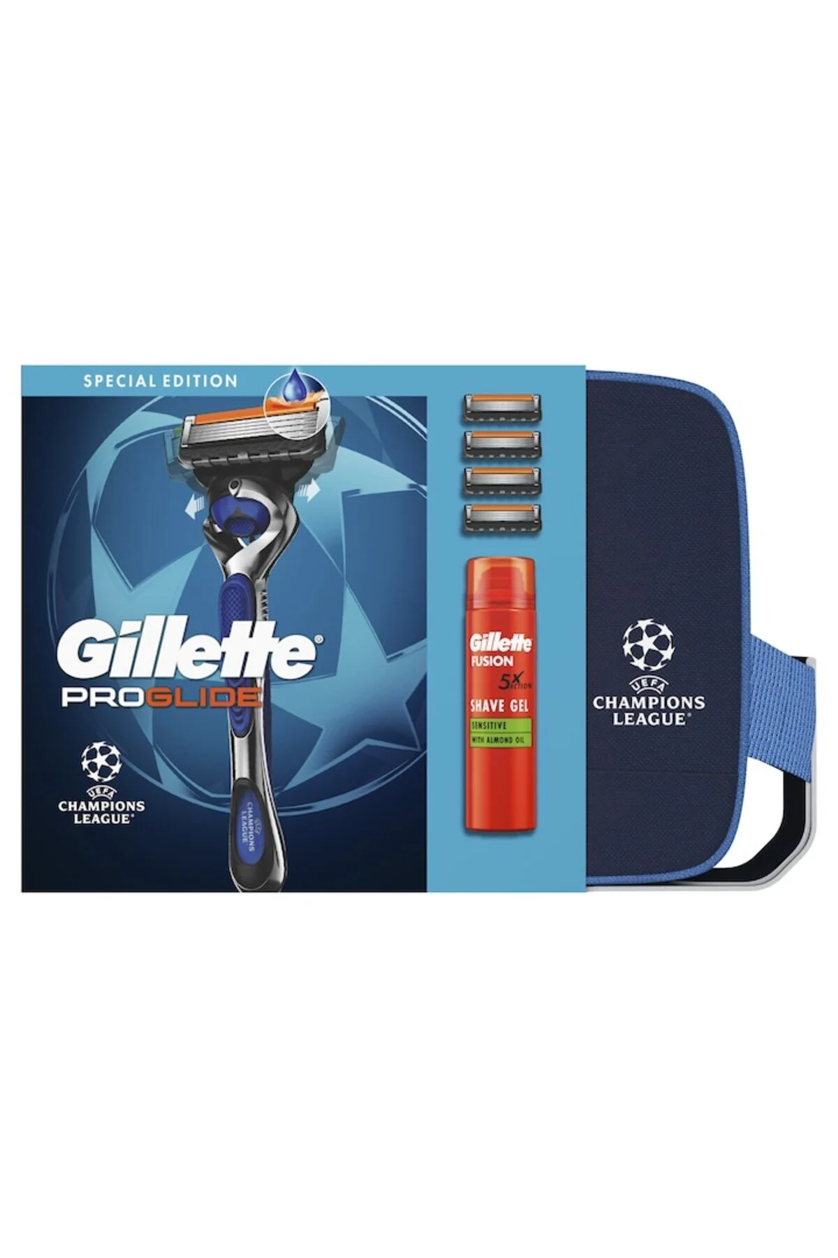 Uefa Champions League Special Edition Proglide Erkek Tıraş Makinesi+ 4 Yedek Bıçak+ Tıraş Jeli 200ml