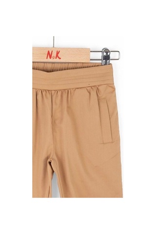 Nk Kids Kız Bebek Beli Paçası Lastikli Kumaş Pantolon-13838 Kahverengi