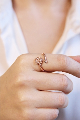 Argentum Concept - Gül Figürlü Gümüş Rose Yüzük - Y016001