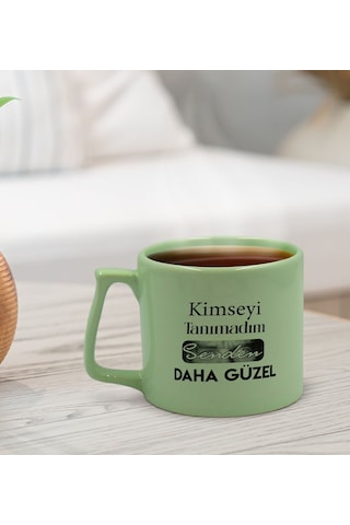 Bk Gift Kimseyi Tanımadım Ben Atatürk Temalı Su Yeşili Sert Kapaklı Defter Ve Middle Kupa Seti-1, Arkadaşa Hediye, Yeni İş Hediyesi, Doğum Günü Hediyesi Yeşil