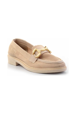 Bambi Bej Kadın Loafer Ayakkabı K01362245682 Bej