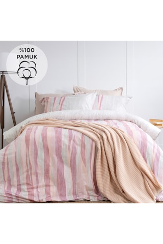Aurora 60 Tel %100 Pamuk Nevresim Takımı Ç.k Renkli