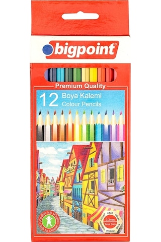 Bigpoint Kuru Boya Kalemi 12 Renk