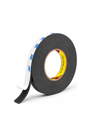 3m Scotch Çift Taraflı Bant 5mm X 50 Metre Güçlü Yapıştırıcı Siyah Akrilik Bant