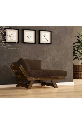 Woodesk Adalar Masif Ceviz-kahve Renk Berjer Cpt8134-140 Kahverengi
