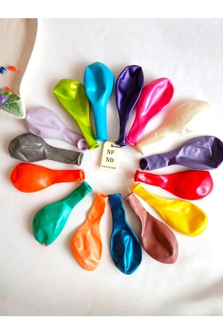 30 Adet Balon Doğum Günü Parti Süs Eğlence 11 İnç 28 Cm Metalik Karışık Renk Hediye Renkli