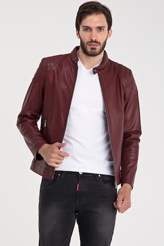 Dericeketim Erkek Bordo Gerçek Deri Ceket