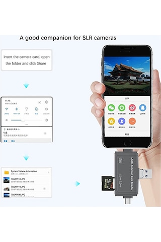 Multi Otg Usb Ligtning İphone - İpad Uyumlu Ve Type-c Girişli Kar