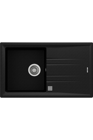 Teka Stone 50 B-Tg Tek Hazneli Tek Damlalıklı Tegranite Eviye - Metalik Siyah - 115330024