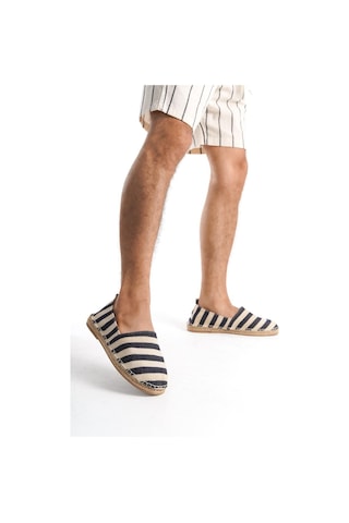 Mubiano Summer Erkek Jüt Taban Keten Lacivert/beyaz Espadril -mssr3535-lb Lacivert/beyaz