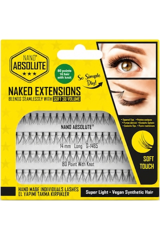 Nano Absolute Naked Extensions El Yapımı Takma Kirpik 14 Mm Long G-1465
