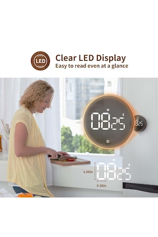 Ahşap Tasarımlı Dijital Timer Ve Kronometre Led Ekranlı Geri Sayım Sayacı Zamanlayıcı Mutfak Timerı Ders Çalışma Pomodoro Spor Ve Fitness Kronometresi Dokunmatik Kullanım Modern Dekoratif Tasarım