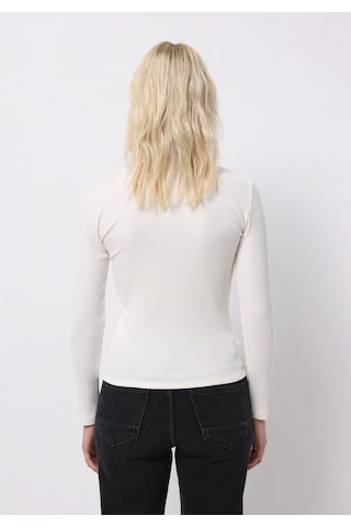 Colins Slim Fit Yarım Balıkçı Yaka Düz Kadın Beyaz Tişört Cl1076035 Q1.v2 Ofw Beyaz