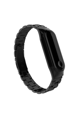 Xiaomi Mi Band 3 Uyumlu Krd-05 Metal Mkst Kordon-siyah