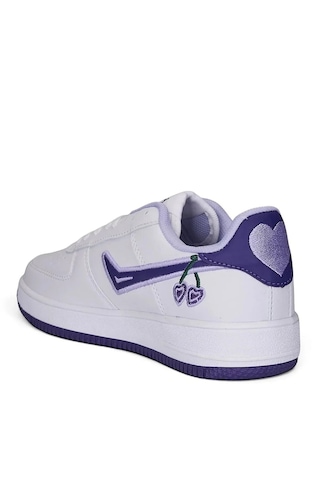 Zacoz Kız Çocuk Ve Yetişkin Unisex Günlük Spor Ayakkabı Sneaker 36-40 Numara Beyaz - Mor