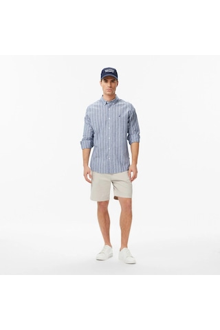Nautica Regular Fit Çizgili Erkek Gömlek W65492t Indigo