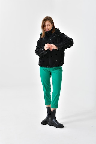 Ftz Women Kadın İnci Detaylı Mont Siyah Rbn4047-siyah Siyah