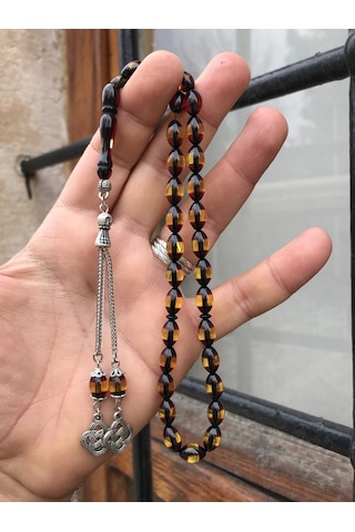 Sultan Telkari Sürmeli Model Beyzi Kesim Toz Kehribar Tesbih