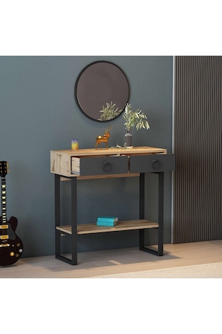 Aynalı Dresuar Vaks Demir Ayak Çırağan Antrasit