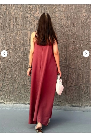 Aerobin Uzun Elbise Bordo