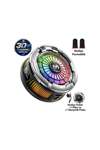 Memo Cx26 Ultra 30w Manyetik Telefon Soğutucu Rgb Magsafe Mobil Oyun Soğutucusu Yapay Zeka Destekli- 5775