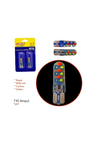 Carub 12v T10 Ampul Rgb Canbus Br0400243