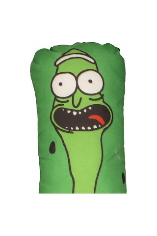 Dükkan Design Rick And Morty Turşu Nakışlı Yastık Minder Yeşil