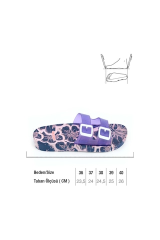 Gezer Kadın Yazlık İki Toka Ayarlanabilir Rahat Taban Havuz Plaj Günlük Terlik Gt6yze.15612.01.7r2.l3 Mor