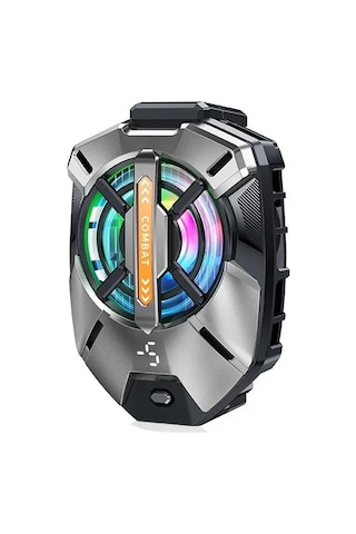 Pmr Fs09 Kıskaçlı Cep Telefonu Soğutucu Rgb Işıklı, Dijital Ekranlı, 3 Kademeli Fan